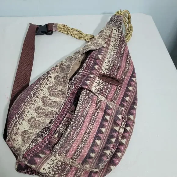 Unionbay Sling Crossbody Purple& Brown With Cross Rope Strap 2326-1272 - Picture 10 of 10